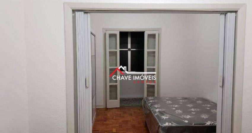 Apartamento com 1 dormitório, 38 m² - venda por R$ 360.000,00 ou aluguel por R$ 2.500,02/mês - Boqueirão - Santos/SP