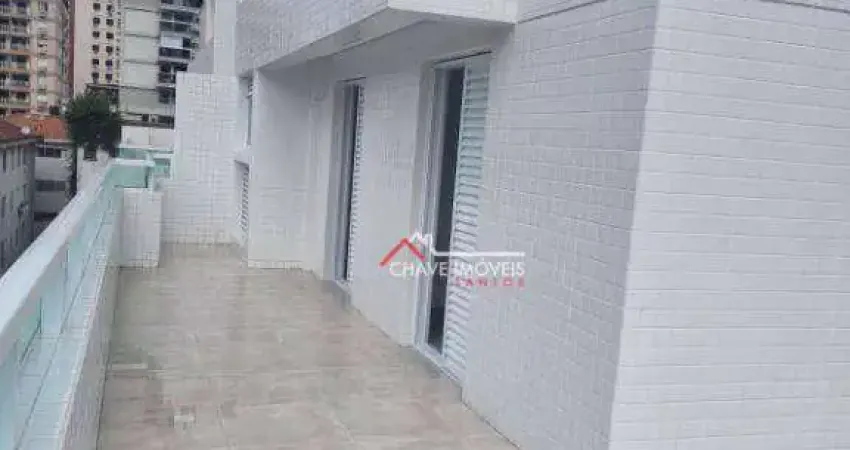 Apartamento garden com 2 dormitórios à venda, 54 m² por r$ 720.000,00 - embaré - santos/sp