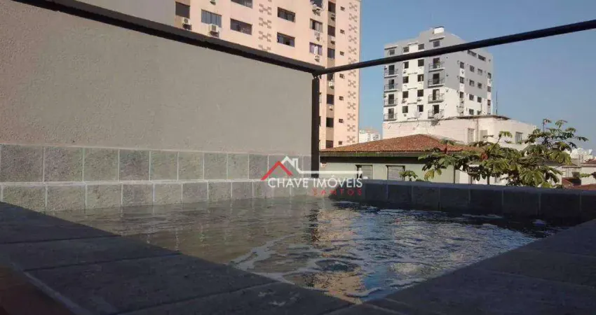 Village com 2 dormitórios à venda, 116 m² por R$ 650.000 ou locação por R$ 6.000,00 - Marapé - Santos/SP