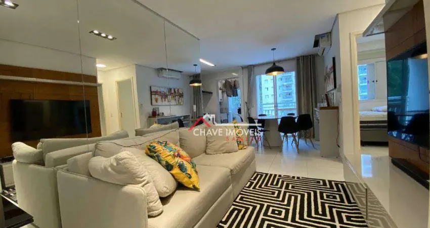 Apartamento com 2 dormitórios para alugar, 64 m² por R$ 4.200,02/mês - Marapé - Santos/SP