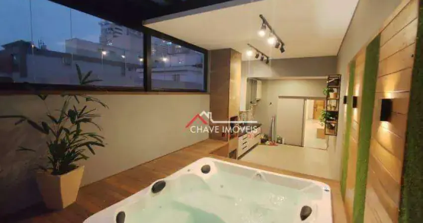 Cobertura com 3 dormitórios à venda, 191 m² por R$ 1.849.000,00 - Campo Grande - Santos/SP