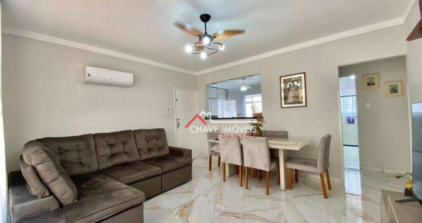 Apartamento com 2 dormitórios à venda, 85 m² por R$ 550.000,00 - Boqueirão - Santos/SP