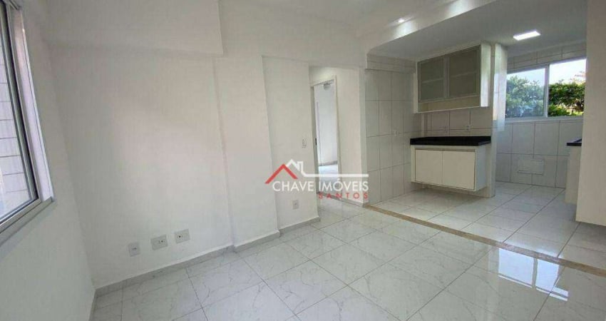 Apartamento com 2 dormitórios à venda, 60 m² por R$ 430.000,00 - Aparecida - Santos/SP