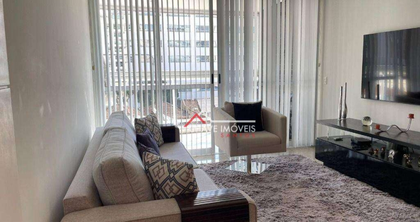 Apartamento com 2 dormitórios à venda, 114 m² por R$ 1.350.000,00 - Pompéia - Santos/SP