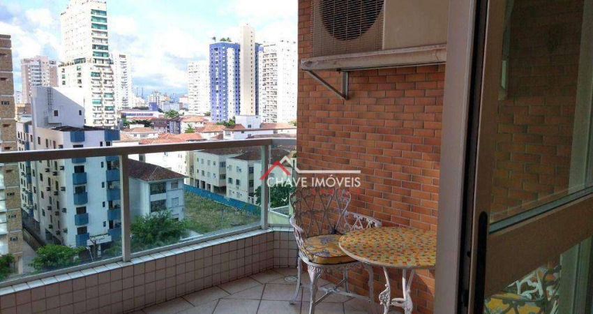 Apartamento com 2 dormitórios, 100 m² - venda por R$ 1.380.000,00 ou aluguel por R$ 8.640,00/mês - Embaré - Santos/SP