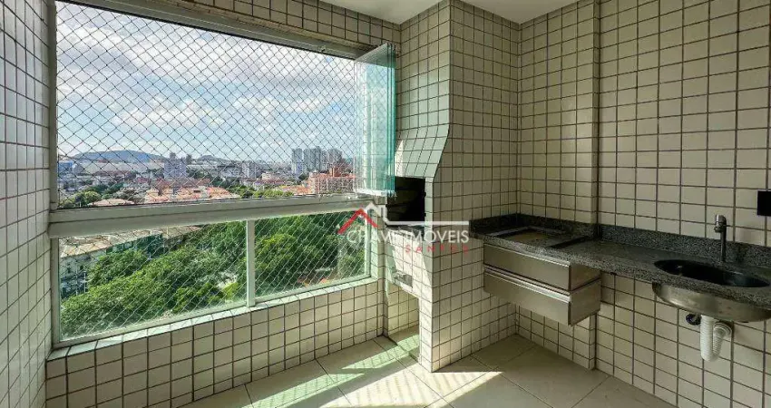 Apartamento com 3 dormitórios para alugar, 100 m² por R$ 4.800,02/mês - Aparecida - Santos/SP