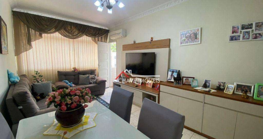 Apartamento com 3 dormitórios à venda, 91 m² por R$ 480.000,00 - Aparecida - Santos/SP