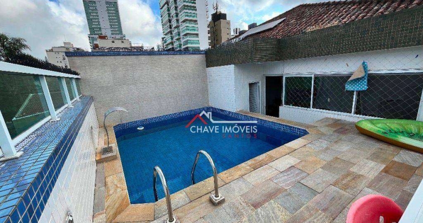 Casa com 4 dormitórios à venda, 198 m² por R$ 2.300.000,00 - Ponta da Praia - Santos/SP