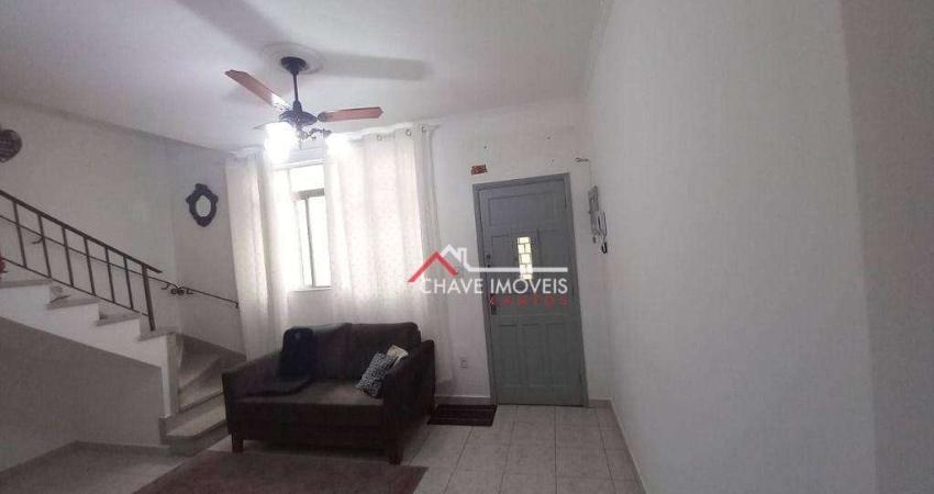 Casa com 2 dormitórios à venda, 75 m² por R$ 550.000,00 - Macuco - Santos/SP