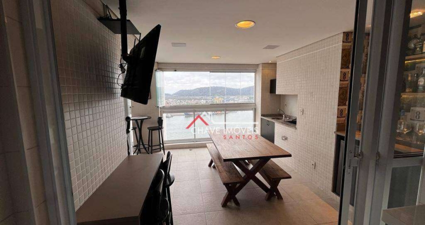 Apartamento com 3 dormitórios à venda, 189 m² por R$ 2.554.000,00 - Ponta da Praia - Santos/SP