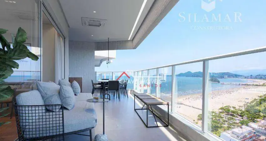 Apartamento com 3 dormitórios à venda, 224 m² por r$ 3.740.000,00 - gonzaga - santos/sp