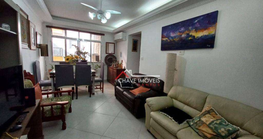 Apartamento com 2 dormitórios à venda, 80 m² por R$ 692.000,00 - José Menino - Santos/SP