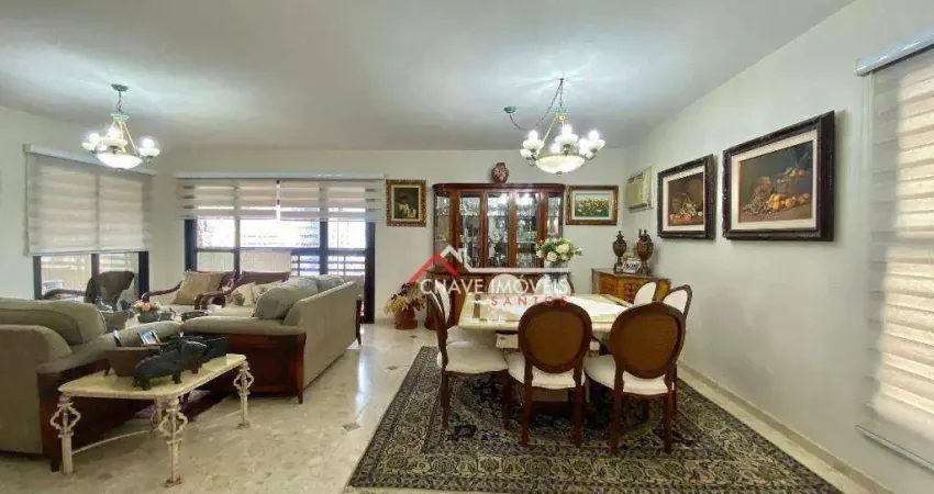 Apartamento com 3 dormitórios à venda, 324 m² por r$ 1.915.000,00 - boqueirão - santos/sp