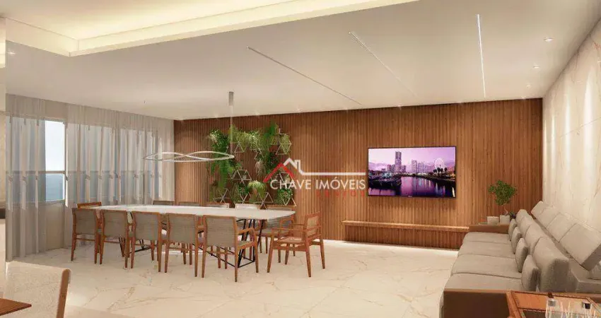 Apartamento com 3 dormitórios à venda, 170 m² por R$ 2.590.100,00 - Aparecida - Santos/SP