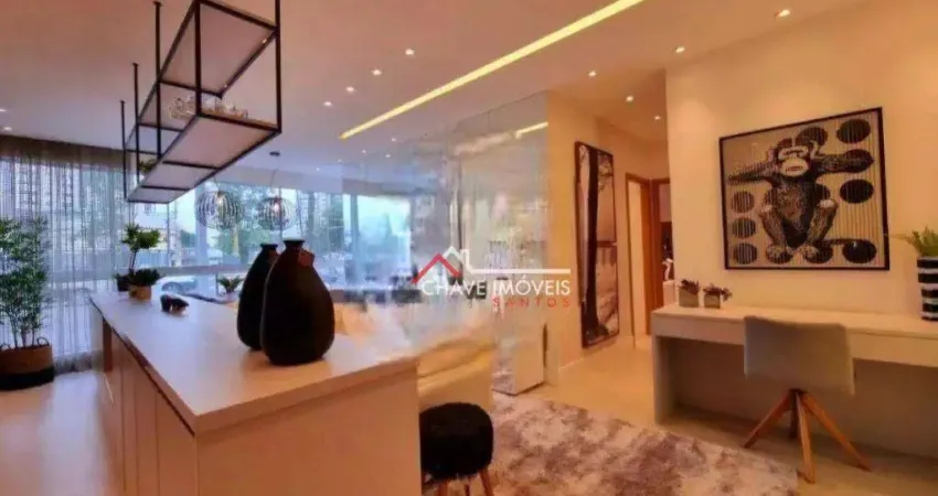 Apartamento com 2 dormitórios à venda, 72 m² por R$ 826.311,18 - Encruzilhada - Santos/SP