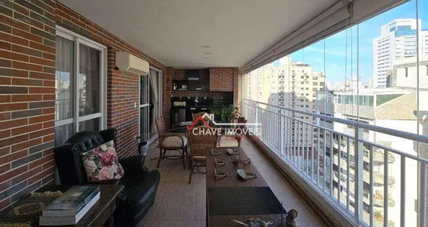 Apartamento com 3 dormitórios à venda, 148 m² por R$ 2.400.000,00 - Boqueirão - Santos/SP
