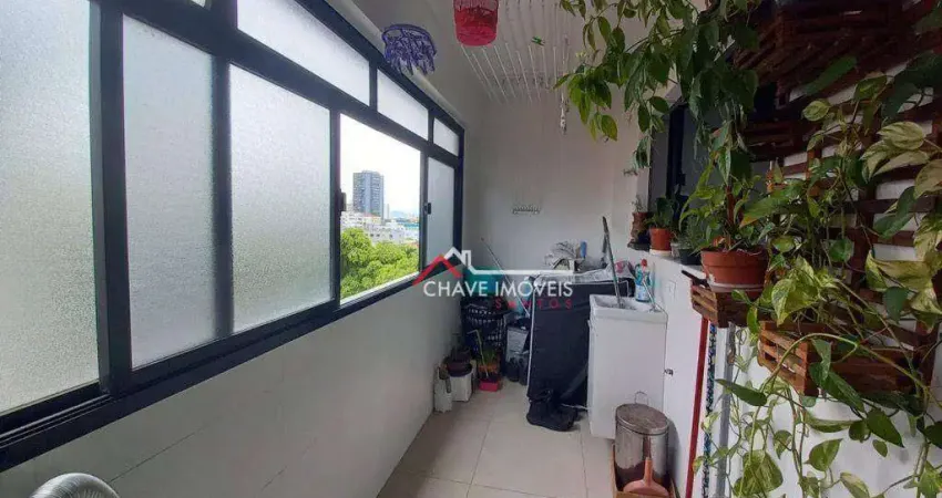 Apartamento com 2 dormitórios à venda, 127 m² por r$ 620.000,00 - encruzilhada - santos/sp