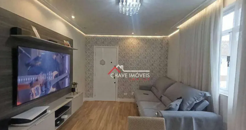 Apartamento com 2 dormitórios à venda, 89 m² por r$ 458.000,00 - estuário - santos/sp