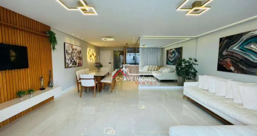 Apartamento com 3 dormitórios à venda, 147 m² por r$ 2.555.000,00 - gonzaga - santos/sp