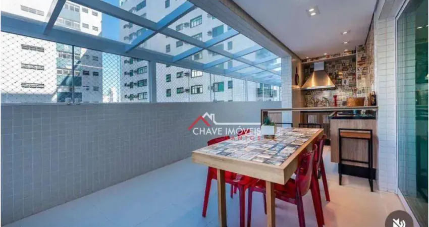 Apartamento Garden com 3 dormitórios à venda, 157 m² por R$ 2.300.000,00 - Embaré - Santos/SP