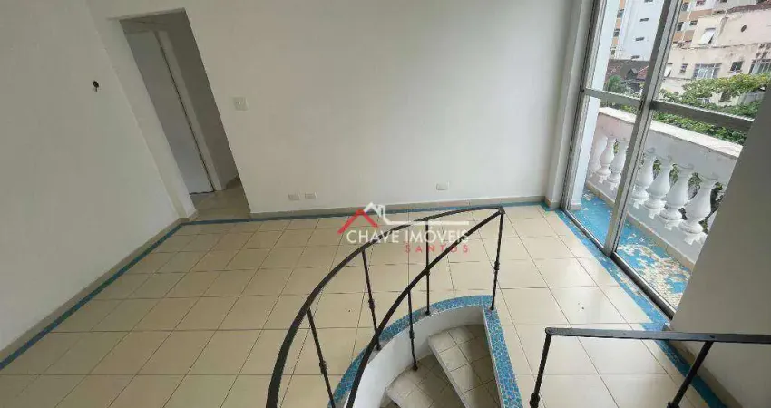 Apartamento Duplex com 5 dormitórios à venda, 208 m² por R$ 960.000,00 - Embaré - Santos/SP