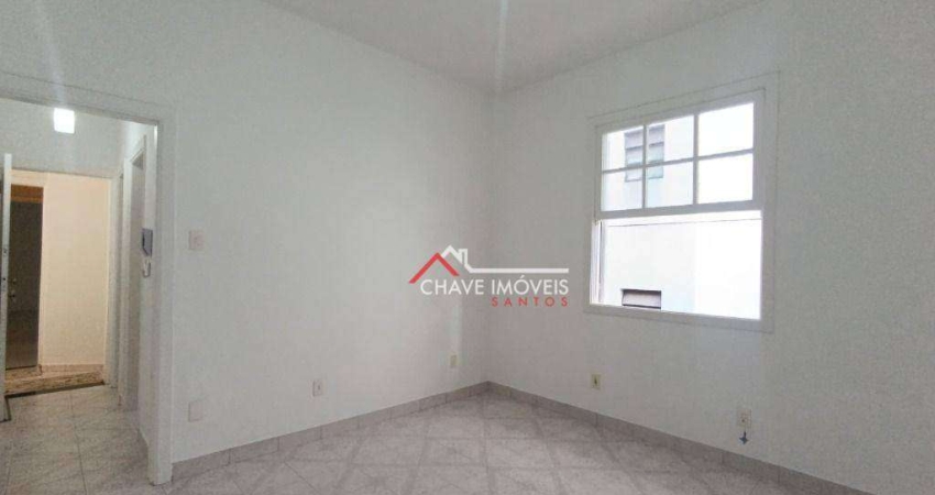Studio com 1 dormitório para alugar, 40 m² por R$ 2.300,02/mês - Embaré - Santos/SP