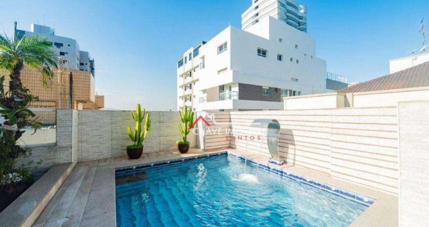 Cobertura com 3 dormitórios à venda, 195 m² por R$ 1.300.000,00 - Aparecida - Santos/SP