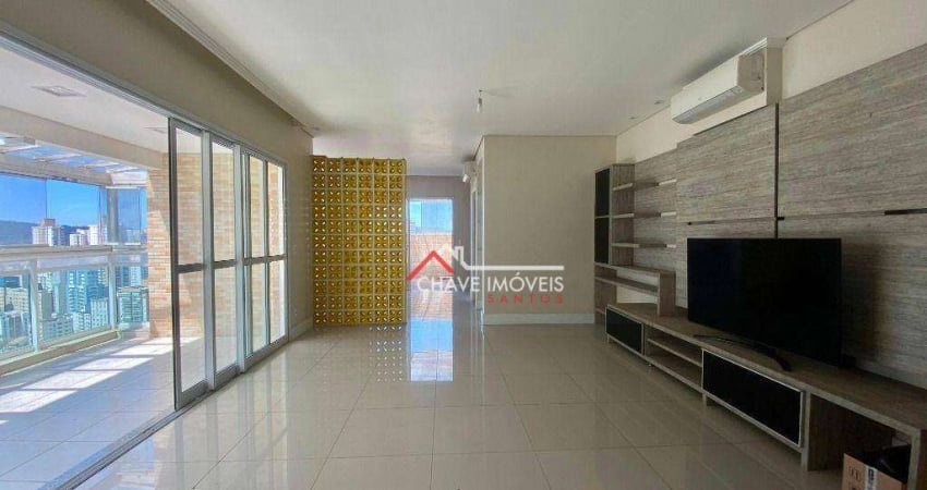 Cobertura, 260 m² - venda por R$ 2.300.000,00 ou aluguel por R$ 16.800,01/mês - Ponta da Praia - Santos/SP