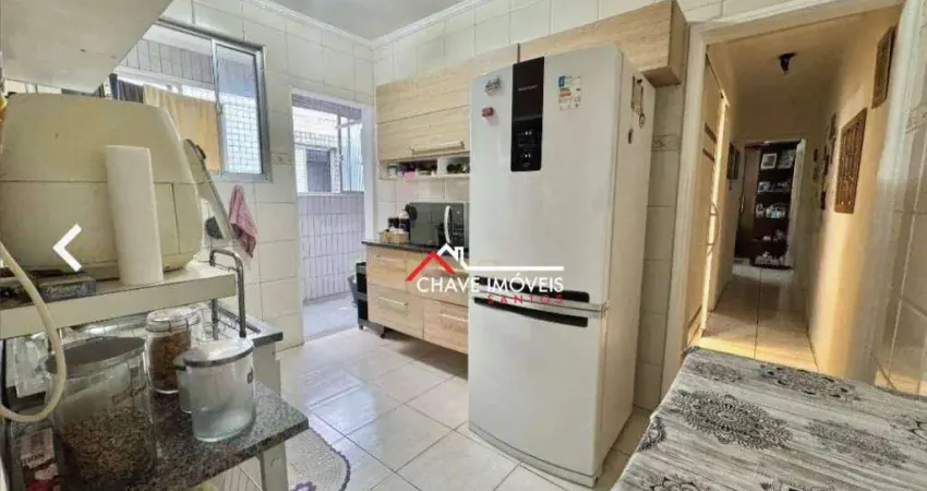 Apartamento com 2 dormitórios à venda, 102 m² por r$ 378.000,00 - encruzilhada - santos/sp