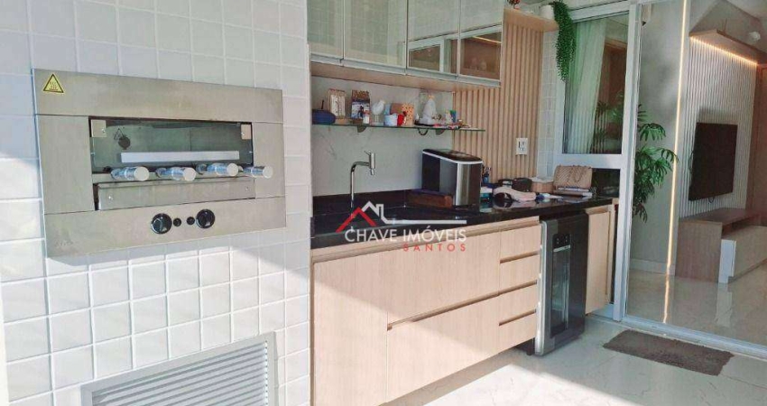 Apartamento com 2 dormitórios à venda, 80 m² por R$ 995.000,00 - Boqueirão - Santos/SP