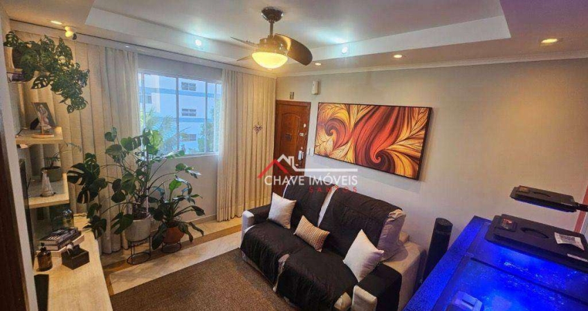 Apartamento com 2 dormitórios à venda, 70 m² por R$ 415.000,00 - José Menino - Santos/SP