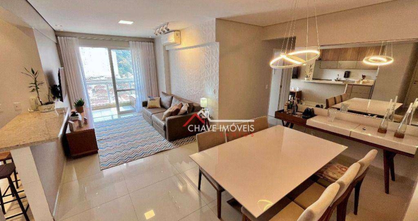 Apartamento com 2 dormitórios à venda, 85 m² por R$ 929.000,00 - Marapé - Santos/SP