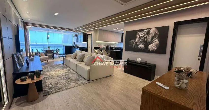 BAIRRO APARECIDA APARTAMENTO de 91,50 m² de AREA   UTIL com 1 suíte VARANDA AMPLIADA