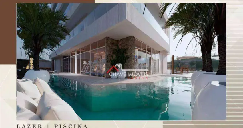 Apartamento com 240 ou 480 m2, 1 por andar, 3 ou 4 suítes, varanda gourmet, no embaré - santos/sp