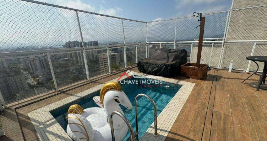 Cobertura com 4 dormitórios à venda, 400 m² por R$ 6.900.000,00 - Ponta da Praia - Santos/SP