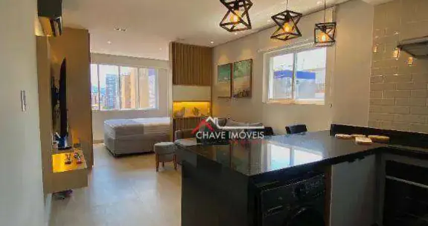 Apartamento com 1 dormitório, 45 m² - venda por R$ 630.000,00 ou aluguel por R$ 5.205,84/mês - Gonzaga - Santos/SP