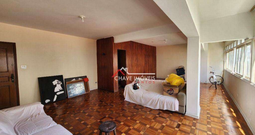 Apartamento com 3 dormitórios à venda, 160 m² por R$ 580.000,00 - Gonzaga - Santos/SP