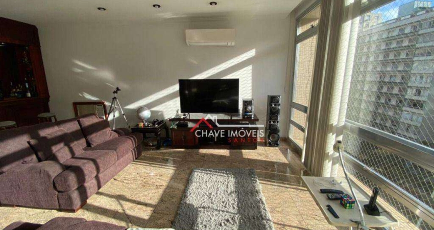 Apartamento com 3 dormitórios à venda, 190 m² por R$ 1.915.000,00 - Gonzaga - Santos/SP