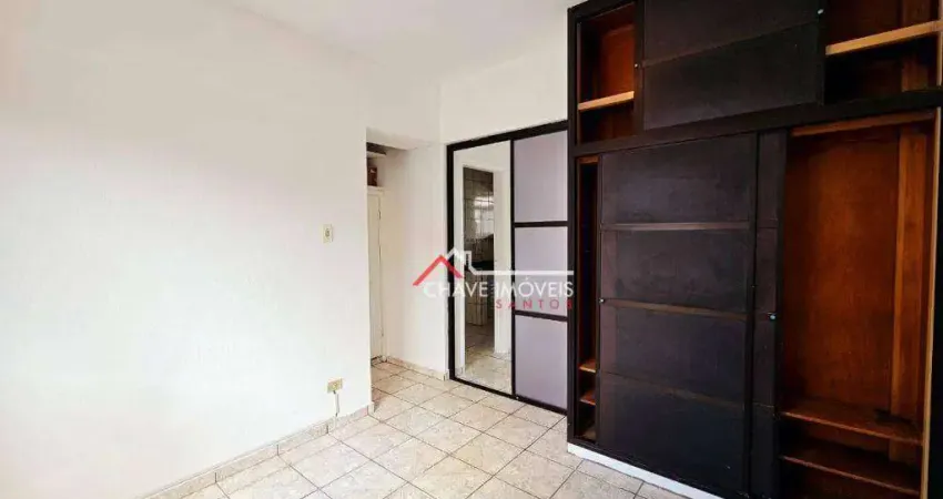Apartamento com 1 dormitório para alugar, 41 m² por R$ 2.300,02/mês - Gonzaga - Santos/SP