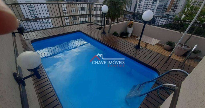 Cobertura com 3 dormitórios à venda, 270 m² por R$ 1.650.000,00 - Ponta da Praia - Santos/SP