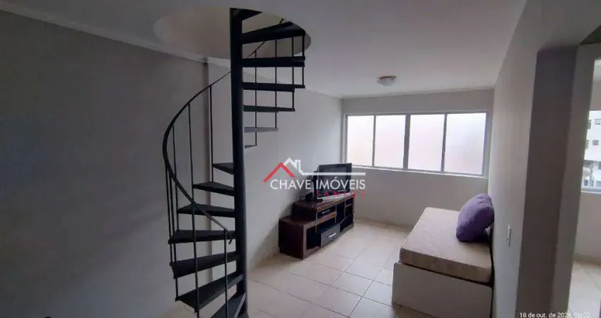 Cobertura com 1 dormitório, 108 m² - venda por R$ 480.000,00 ou aluguel por R$ 3.750,02/mês - José Menino - Santos/SP