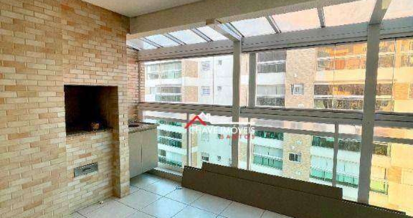 Apartamento Duplex com 3 dormitórios à venda, 189 m² por R$ 2.446.000 - Ponta da Praia - Santos/SP