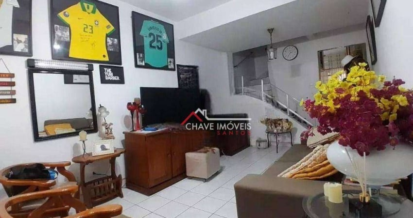 Sobrado com 2 dormitórios à venda, 72 m² por R$ 425.000,00 - Ponta da Praia - Santos/SP