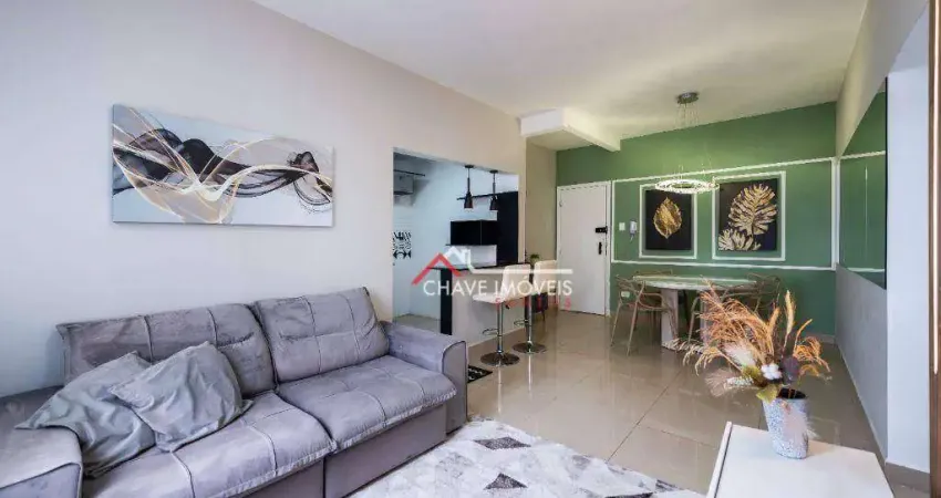 Apartamento com 2 dormitórios para alugar, 86 m² por R$ 5.500,01/mês - Boqueirão - Santos/SP