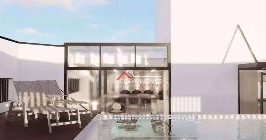 Cobertura com 4 dormitórios à venda, 370 m² por R$ 4.290.000,00 - Ponta da Praia - Santos/SP