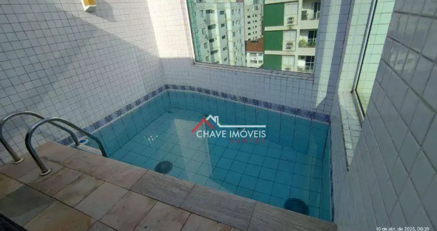 Cobertura com 2 dormitórios à venda, 109 m² por r$ 945.000,00 - marapé - santos/sp