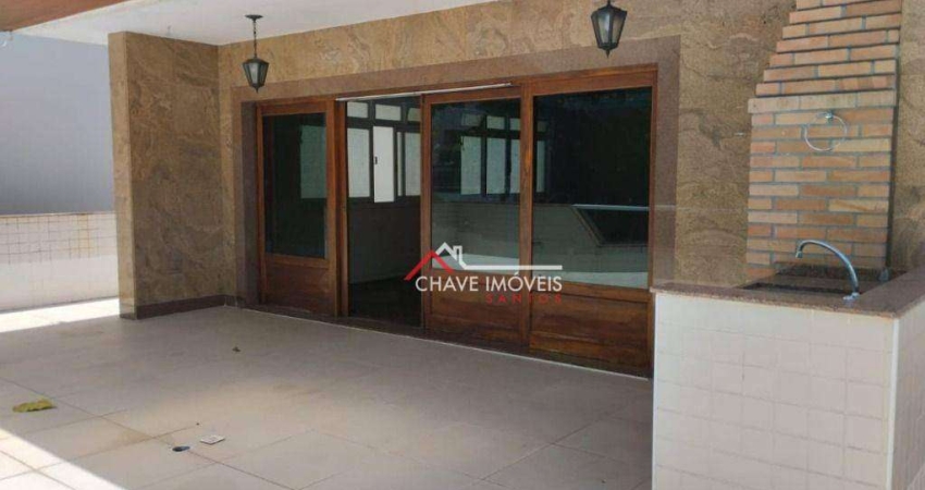 Casa com 4 dormitórios para alugar, 215 m² por R$ 6.907,46/mês - Ponta da Praia - Santos/SP