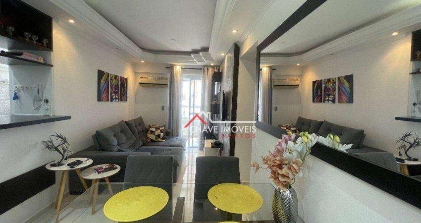 Apartamento com 3 dormitórios à venda, 70 m² por R$ 750.000,00 - Aparecida - Santos/SP