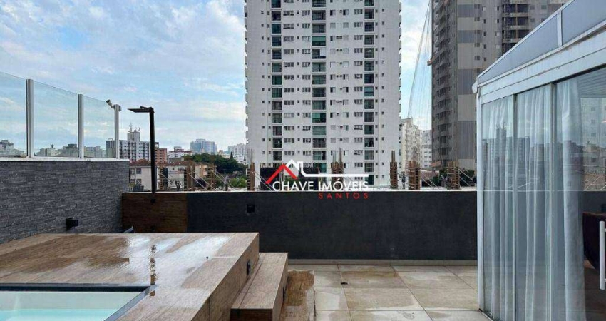 Apartamento Garden com 2 dormitórios à venda, 163 m² por R$ 899.000,00 - Estuário - Santos/SP
