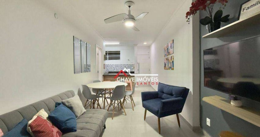 Apartamento com 1 dormitório à venda, 51 m² por R$ 440.000,00 - Aparecida - Santos/SP